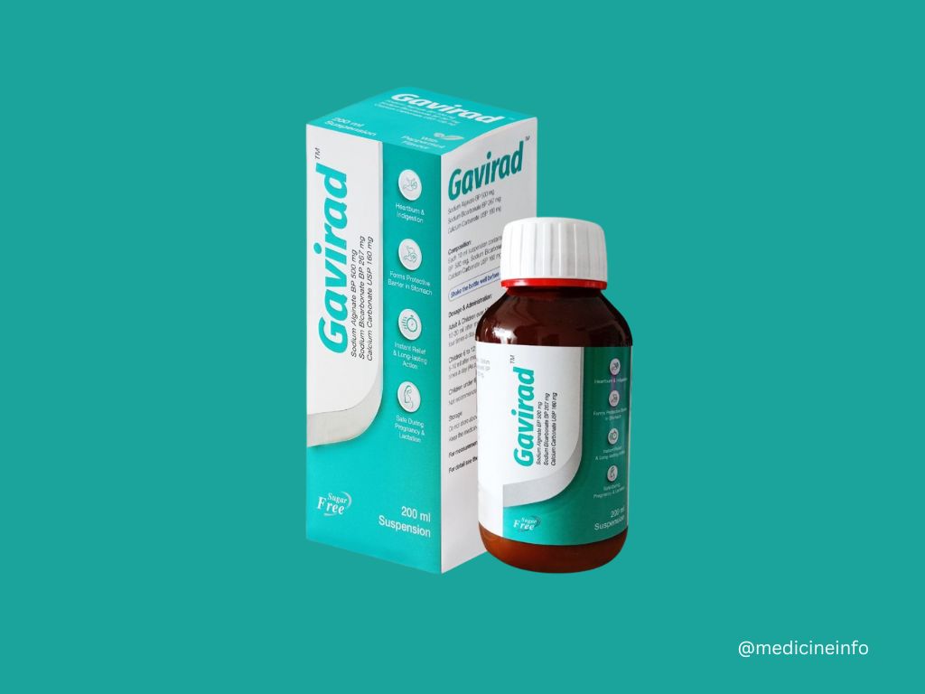 Gavirad Suspension | গ্যাভিরাড সাসপেনশন | (500 Mg+267 Mg+160 Mg)/10 Ml: Effective Relief