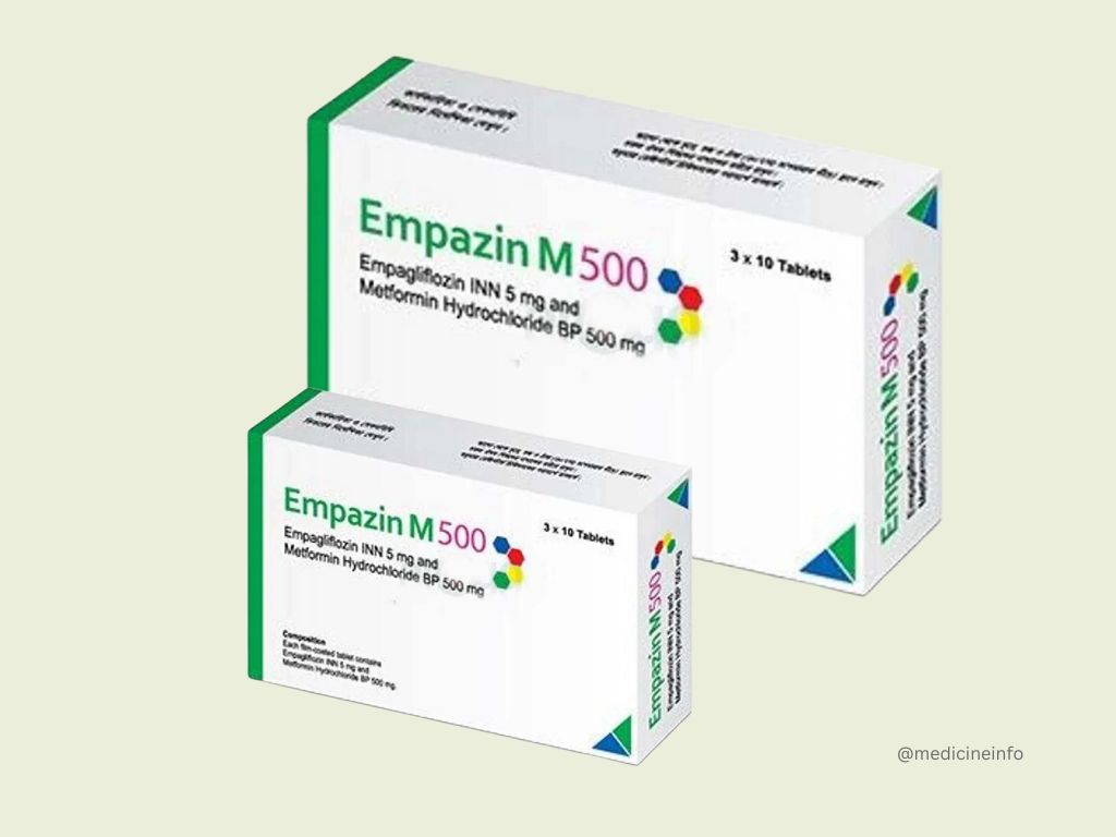 Empazin M 5 Mg+500 Mg Tablet | এম্পাজিন এম ৫ মি.গ্রা.+৫০০ মি.গ্রা. ট্যাবলেট